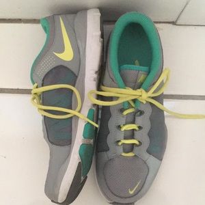 Grey and White Nike Shoes